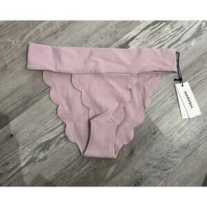 MARYSIA Antibes Scalloped Bikini Bottom Light Purple Size Small NWT